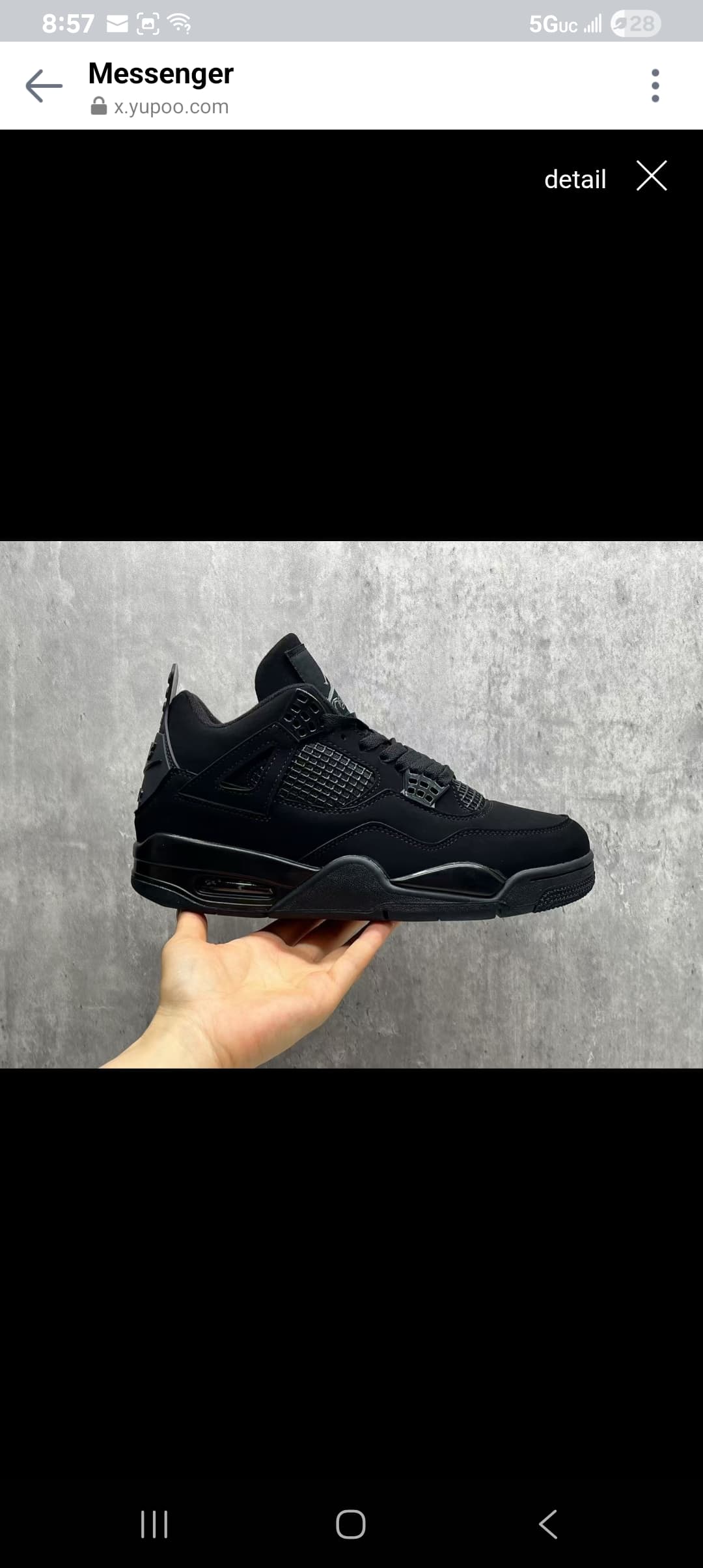 Air Jordan 4 Black Sneakers