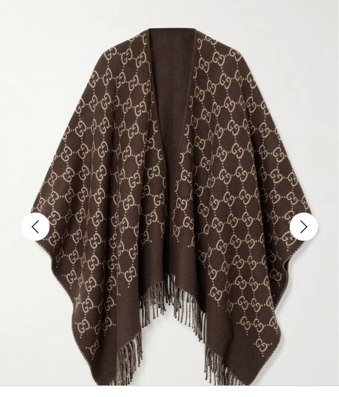 Gucci-Inspired Brown Monogram Shawl