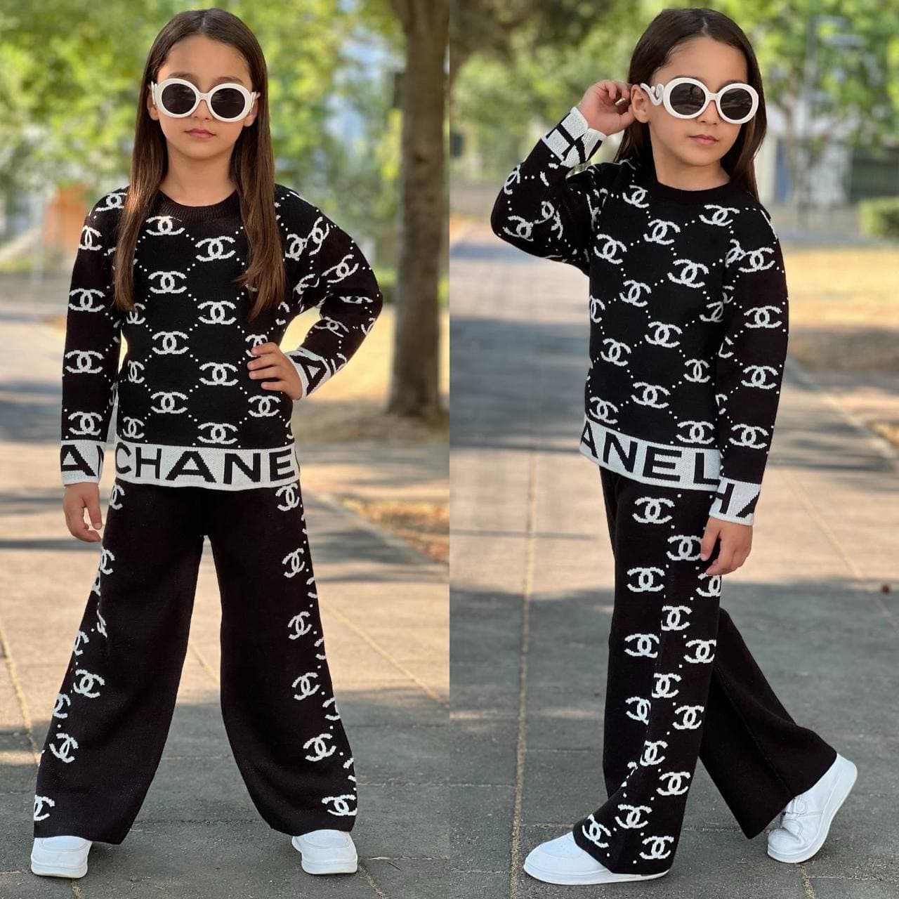 Kids Chanel-Inspired Logo Outfit